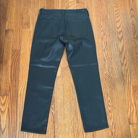 Ag Adriano Goldschmied Prima Crop Jean Leatherette‎ Black size 27 indie sleaze - Picture 2 of 8